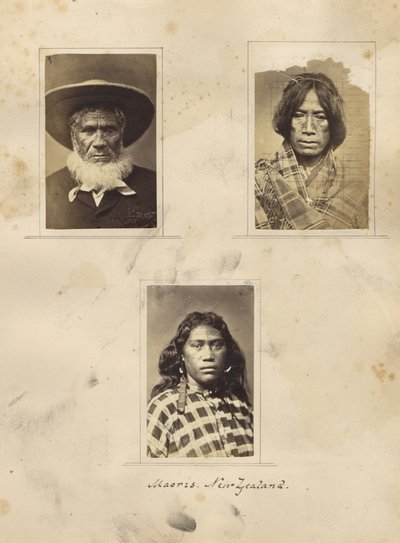 Maoris, New Zealand, c.1865 by New Zealander Photographer
